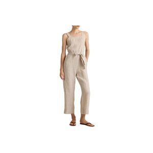 NWT! Quince 100% European Linen Square Neck Wide Leg Jumpsuit in Flax Size XL